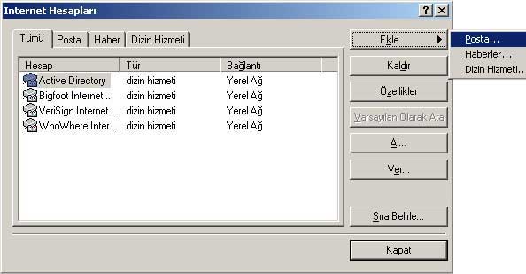 Microsoft Outlook Express E-Mail Kurulumu