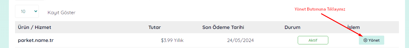 Name Server Güncelleme