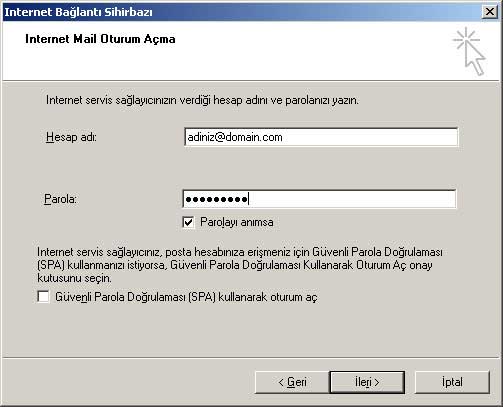 Microsoft Outlook Express E-Mail Kurulumu