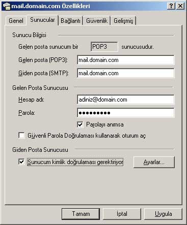 Microsoft Outlook Express E-Mail Kurulumu
